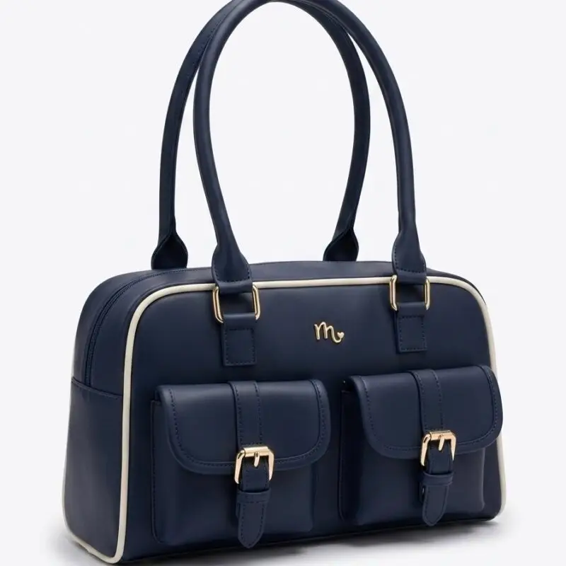 Cartera Lyon Azul x Vainilla